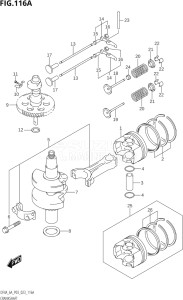 00403F-240001 (2022) 4hp P03-U.S.A (DF4A) DF4A drawing CRANKSHAFT