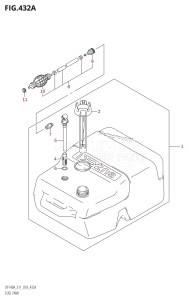 DF100A From 10003F-810001 (E11)  2018 drawing FUEL TANK (E40)