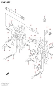 DF9.9 From 00992F-510001 (P03)  2005 drawing CLAMP BRACKET (DF9.9T,DF9.9TH)