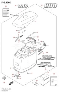 DF225T From 22503F-610001 (E03)  2016 drawing ENGINE COVER (DF200Z:E03)