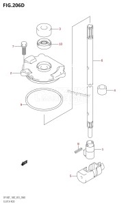 DF140Z From 14001Z-880001 (E03)  2008 drawing CLUTCH ROD (DF140Z:(K6,K7,K8,K9,K10,011))