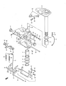 Outboard DT 40 drawing Swivel Bracket (1993 to 1998)