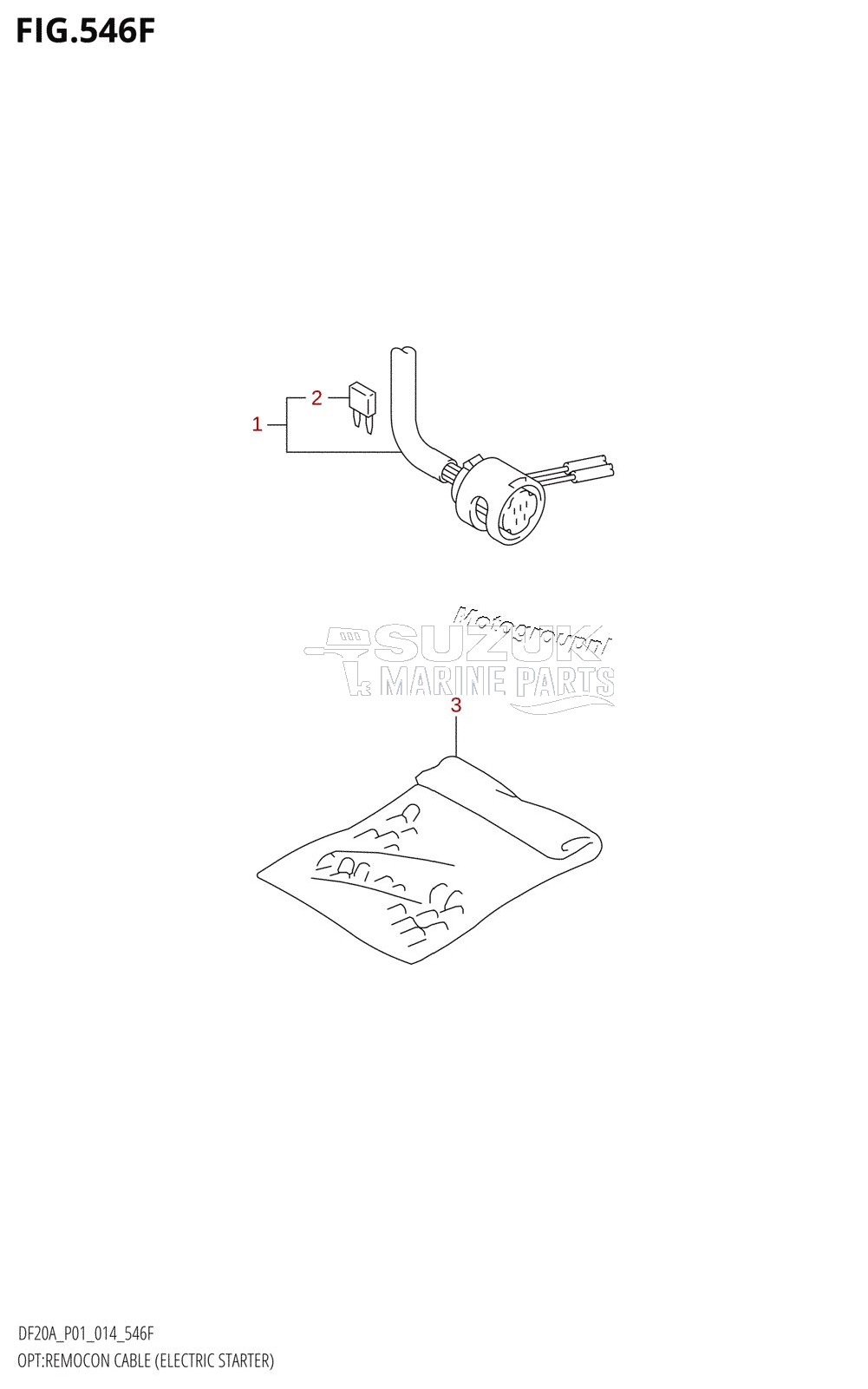 OPT:REMOCON CABLE (ELECTRIC STARTER) (DF20ATH:P01)