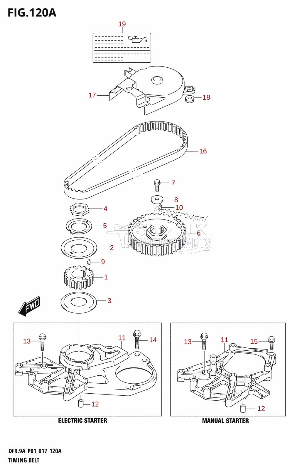 TIMING BELT (DF8A:P01)