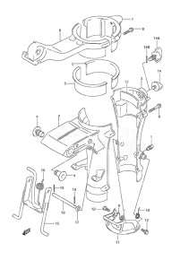 Outboard DF 6 drawing Swivel Bracket