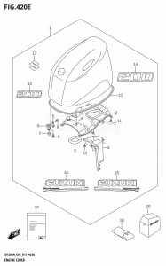 DF200AZ From 20003Z-710001 (E01 E40)  2017 drawing ENGINE COVER (DF200AZ:E01)