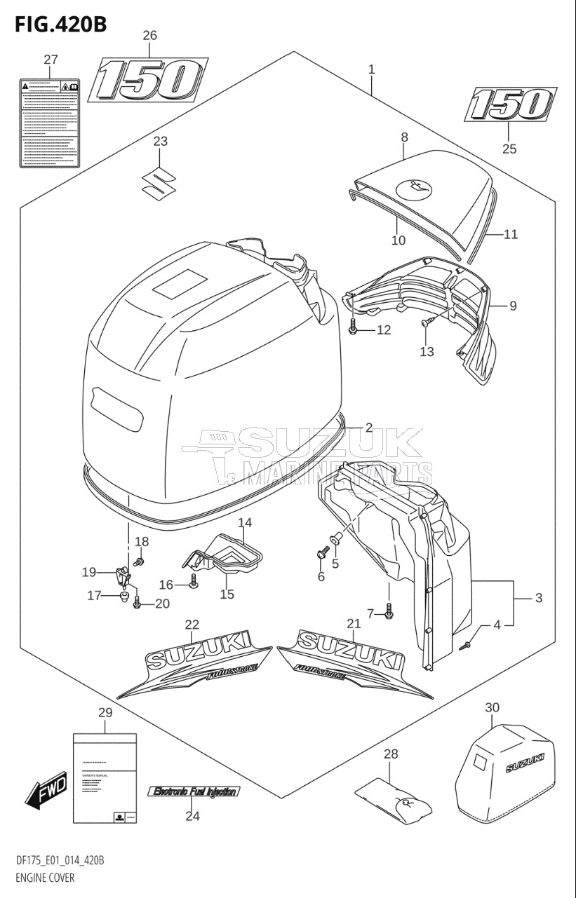 ENGINE COVER ((DF150T,DF150Z):E01)