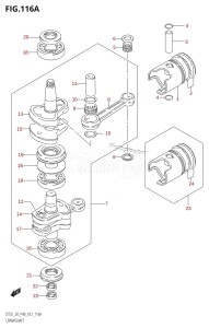 DT30 From 03005-210001 ()  2012 drawing CRANKSHAFT (DT25K:P36)