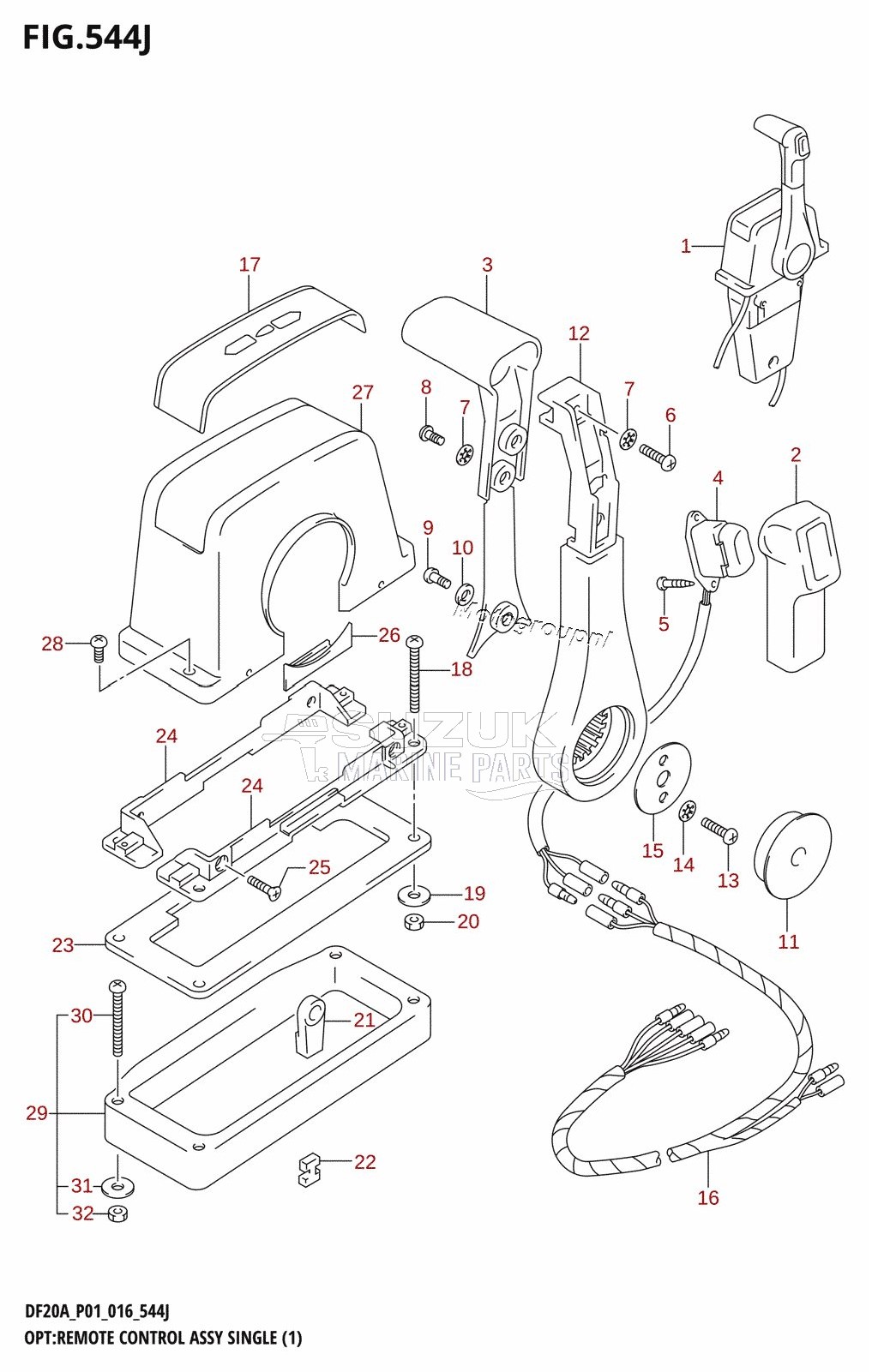 OPT:REMOTE CONTROL ASSY SINGLE (1) (DF20AR:P01)