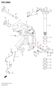 07002F-980001 (2009) 70hp E01-Gen. Export 1 (DF70ATK9) DF70A drawing SWIVEL BRACKET