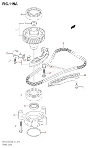 DF150 From 15002F-310001 (E03)  2013 drawing TIMING CHAIN