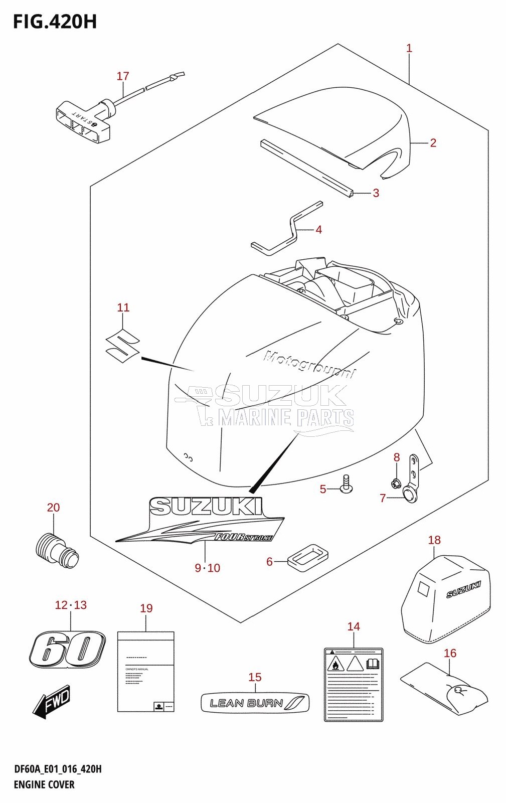 ENGINE COVER (DF60A:E40)