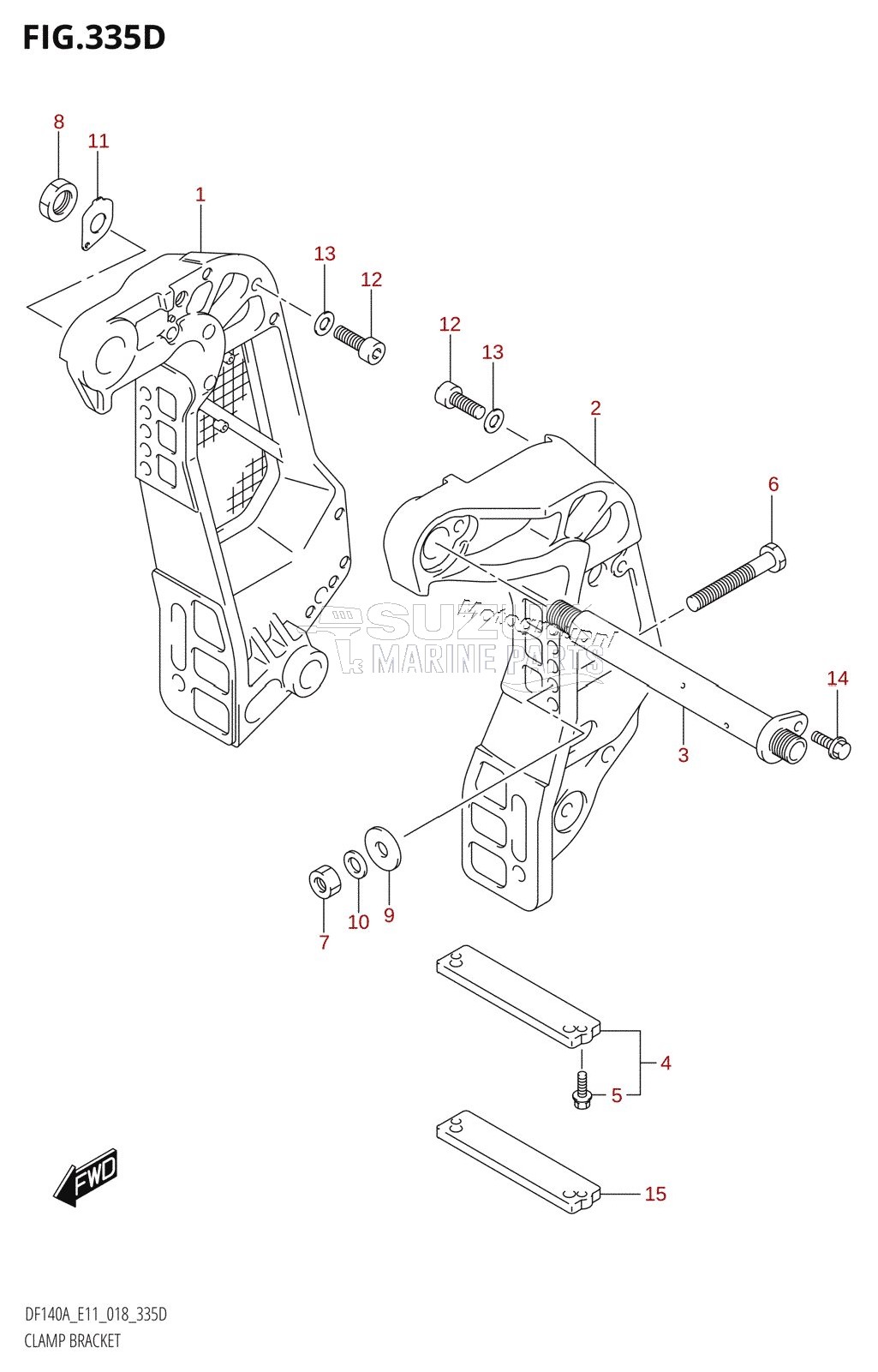 CLAMP BRACKET (DF115AZ:E11)