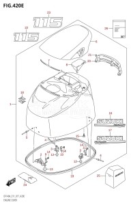 DF115AST From 11504F-710001 (E03)  2017 drawing ENGINE COVER (DF115AZ:E40)