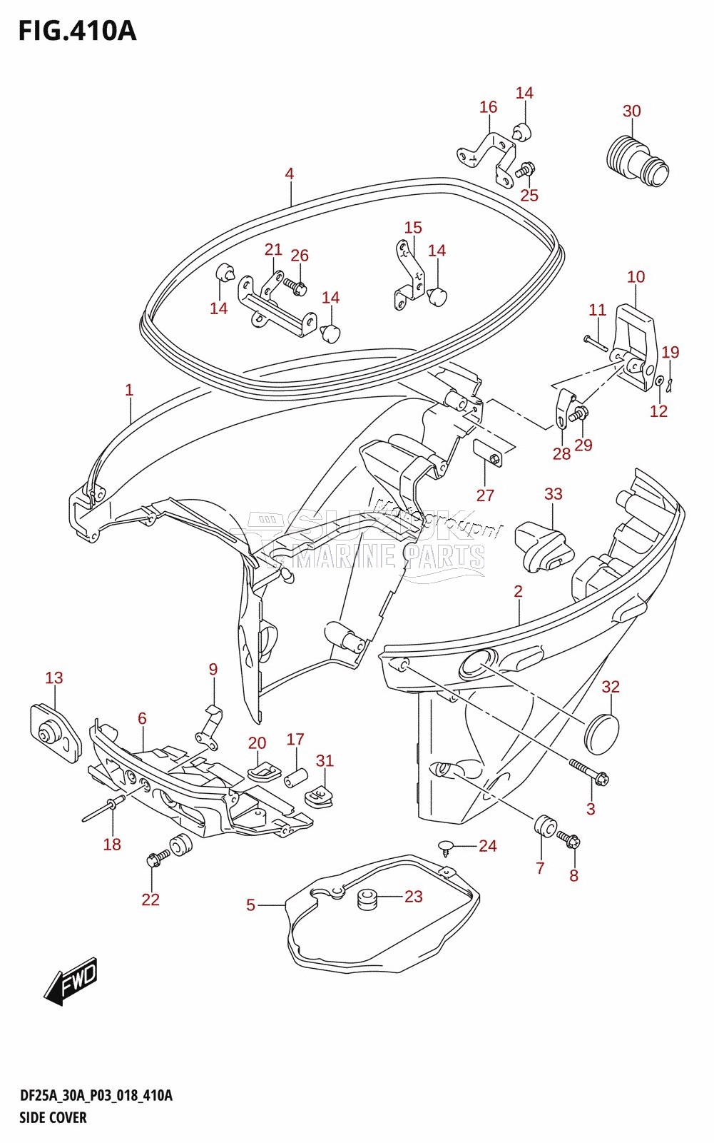 SIDE COVER (DF25A,DF25AQ)