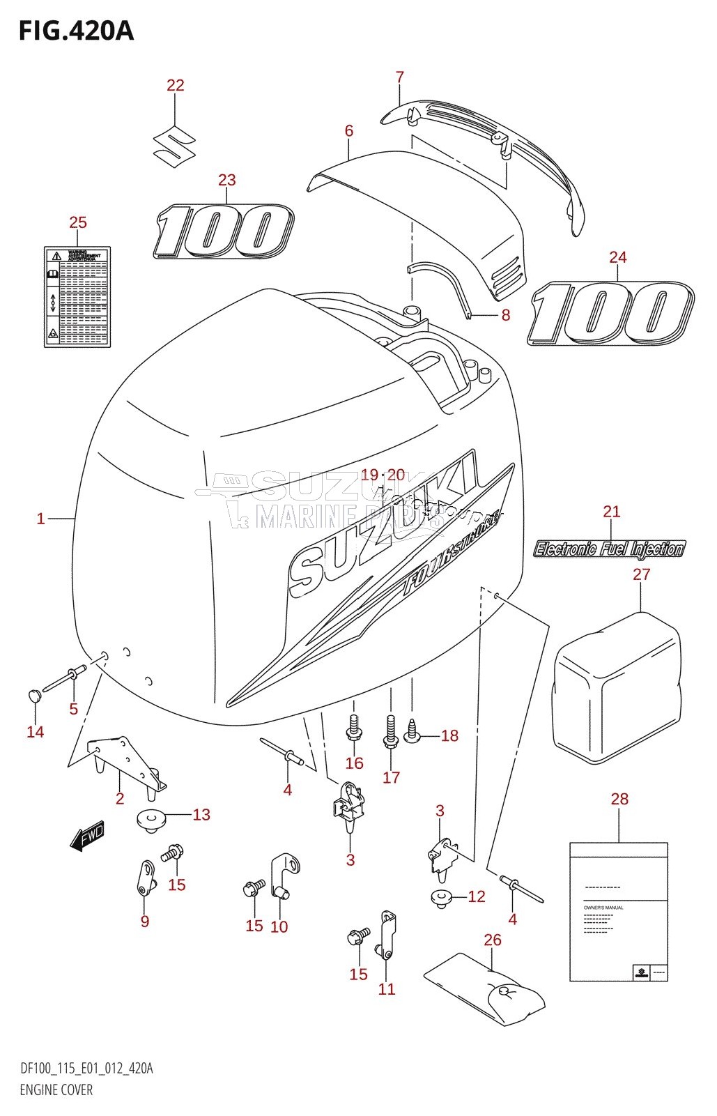 ENGINE COVER (DF100T:E01)