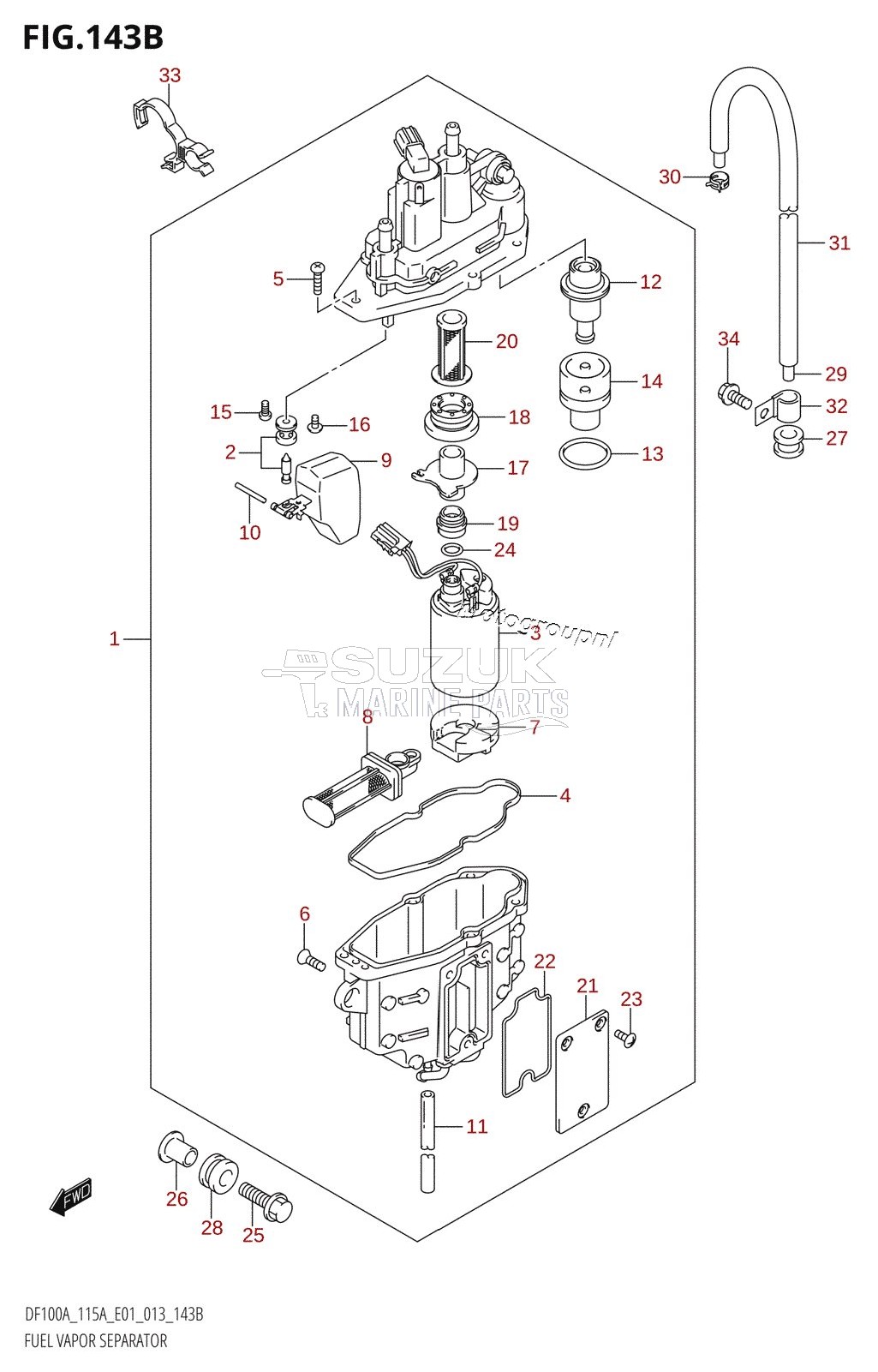 FUEL VAPOR SEPARATOR (DF100AT:E40)