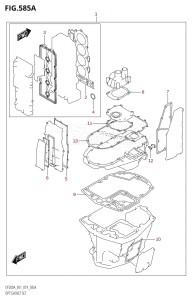 DF150AZ From 15003Z-910001 (E01 E40)  2019 drawing OPT:GASKET SET