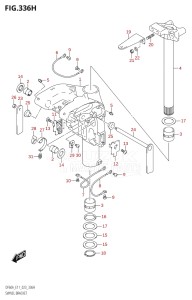 04003F-240001 (2022) 40hp E01 E11-Gen. Export 1-and 2 (DF40A  DF40AQH  DF40AQH  DF40AT  DF40AT  DF40ATH  DF40ATH) DF40A drawing SWIVEL BRACKET (DF40ASVT:E34)