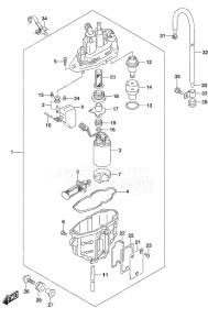 Outboard DF 140A drawing Fuel Vapor Separator