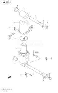 11502F-210001 (2012) 115hp E01 E40-Gen. Export 1 - Costa Rica (DF115T) DF115T drawing TRIM CYLINDER (DF115T:E01)