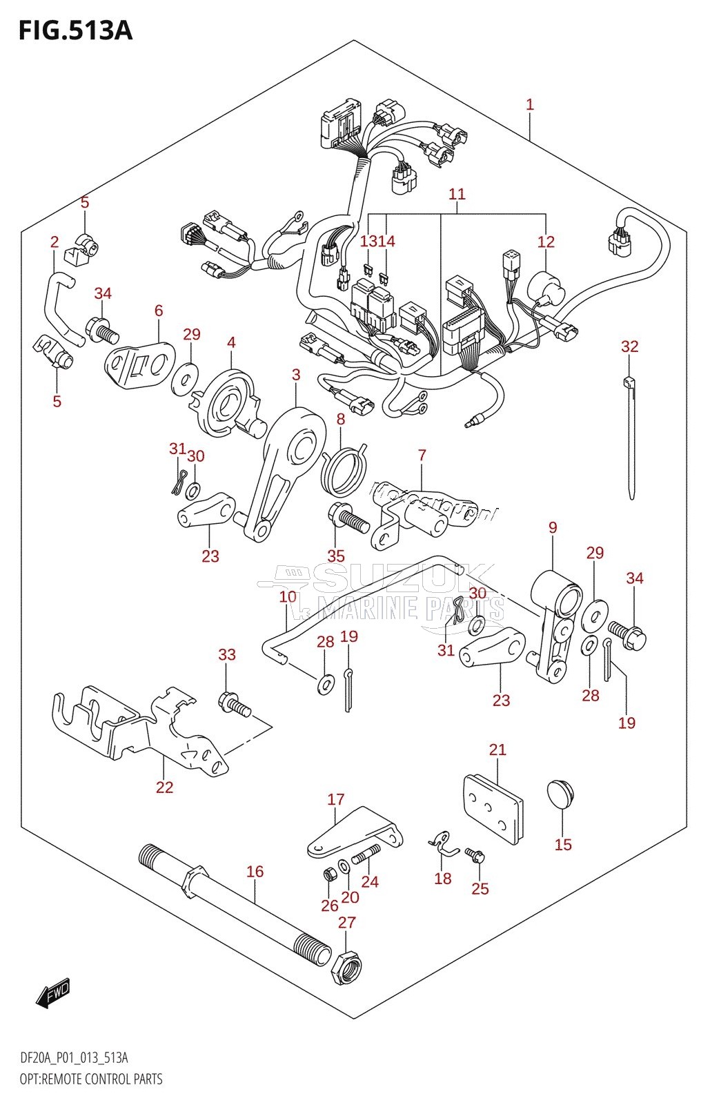 OPT:REMOTE CONTROL PARTS (DF9.9B:P01)