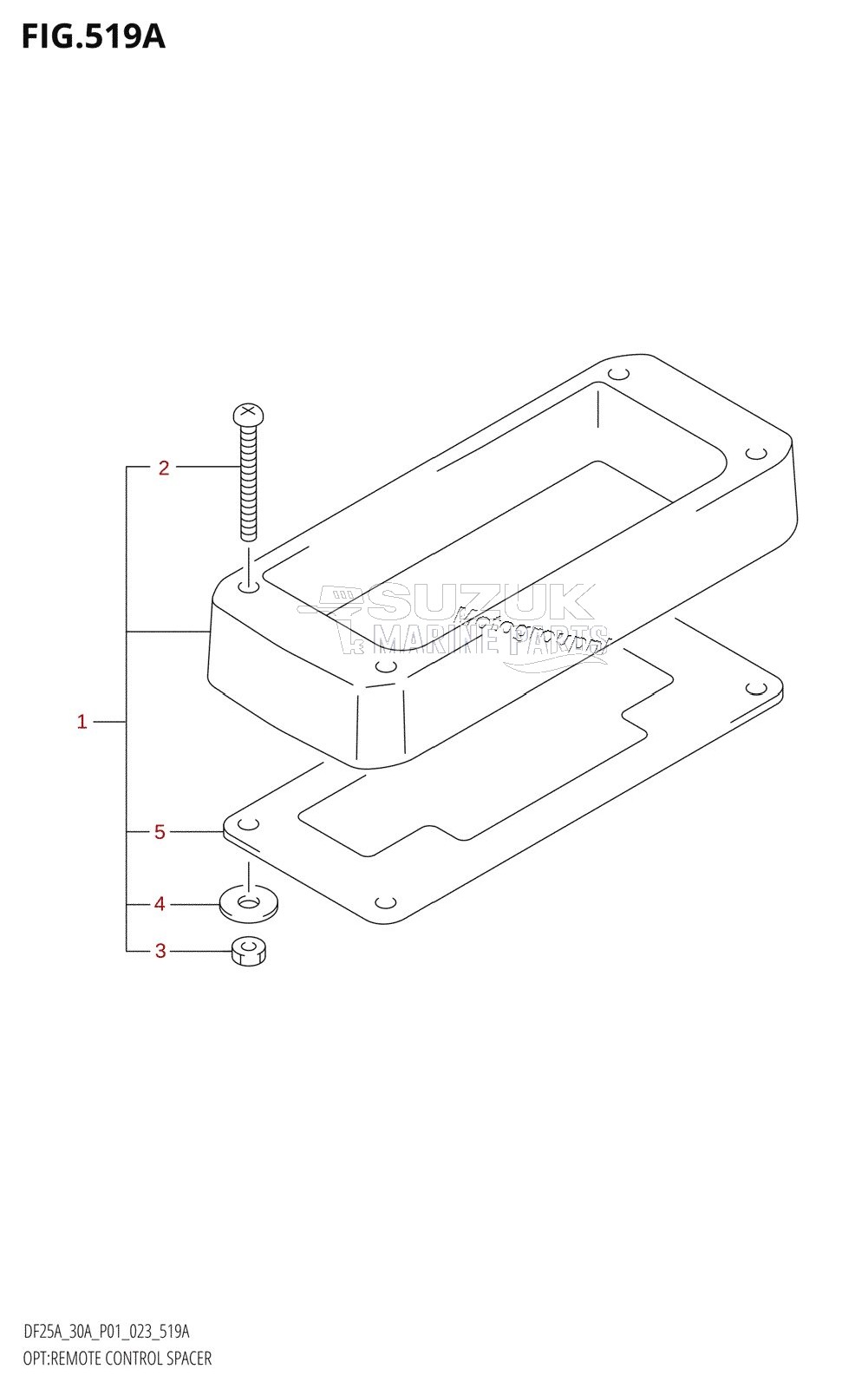 OPT:REMOTE CONTROL SPACER (DF25A,DF25AR,DF25AT:(022,023),DF25ATH,DF30A,DF30AR,DF30AT:(022,023),DF30ATH,DF30AQ)