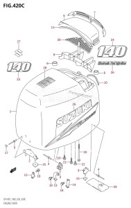 DF140 From 14002F-010001 (E03)  2010 drawing ENGINE COVER (K10,011)