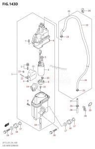 DF175T From 17502F-410001 (E01 E40)  2014 drawing FUEL VAPOR SEPARATOR (DF150TG:E40)