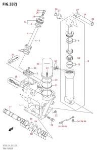 DF200Z From 20002Z-210001 (E01 E40)  2012 drawing TRIM CYLINDER (DF250T:E01:(X-TRANSOM,XX-TRANSOM))