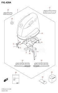 DF200AZ From 20003Z-910001 (E03)  2019 drawing ENGINE COVER (DF200AT,DF200AZ)