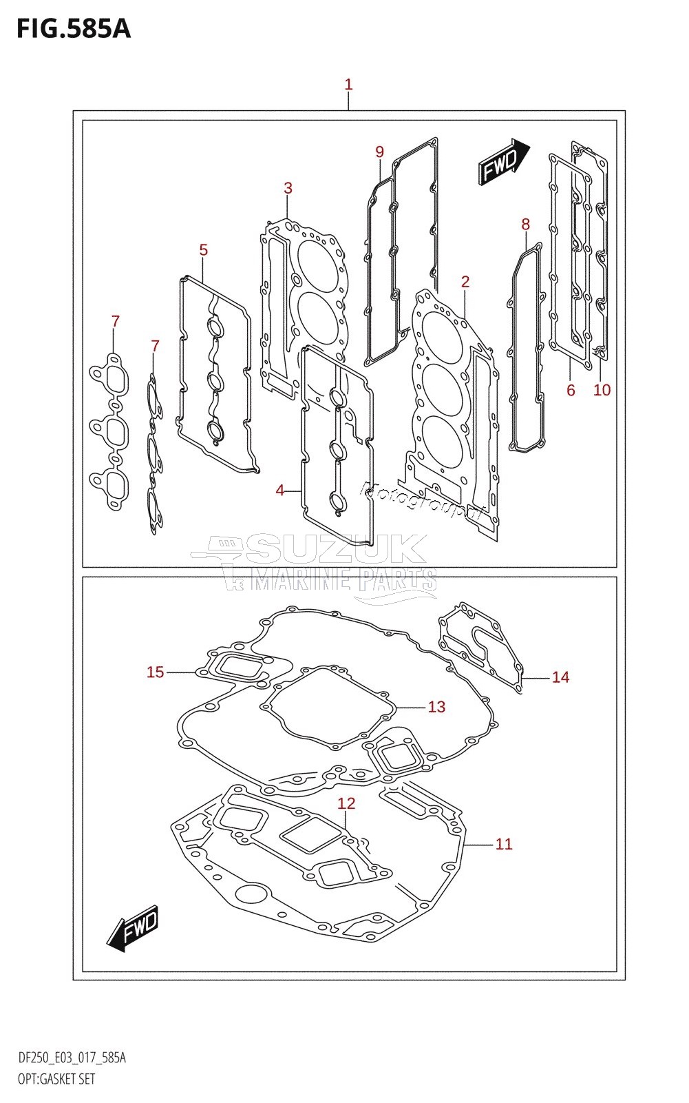 OPT:GASKET SET (DF200T:E03)