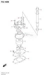 DF350A From 35001F-710001 (E01)  2017 drawing WATER PUMP (E40)