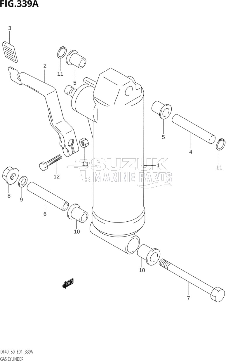 GAS CYLINDER ((DF40QH,DF50QH):(X,Y))