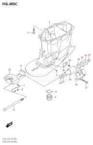 DF250Z From 25003Z-910001 (E03 E40)  2019 drawing DRIVE SHAFT HOUSING (DF250ST:X-TRANSOM)