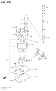 DF250A From 25003P-310001 (E01 E40)  2013 drawing WATER PUMP (DF300A:E40)