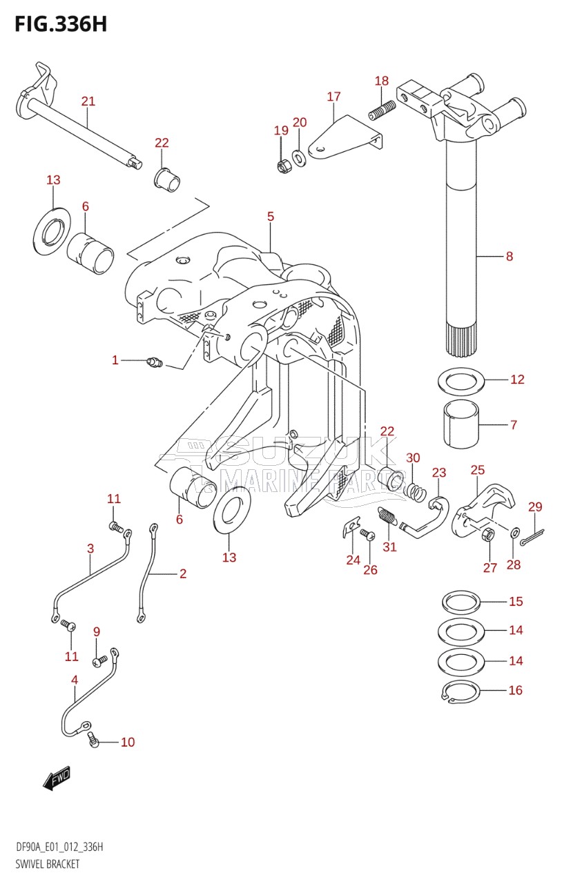 SWIVEL BRACKET (DF90A:E40)