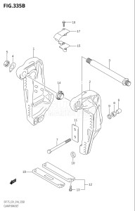 17502Z-410001 (2014) 175hp E01 E40-Gen. Export 1 - Costa Rica (DF175Z    DF175ZG) DF175Z drawing CLAMP BRACKET (DF150T:E40)