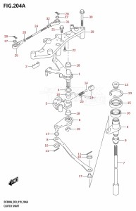 DF300AP From 30002P-910001 (E03)  2019 drawing CLUTCH SHAFT (DF300A)