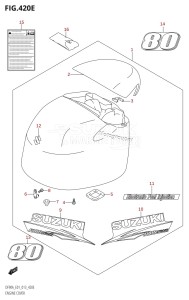 DF90A From 09003F-310001 (E01 E40)  2013 drawing ENGINE COVER (DF80A:E01)