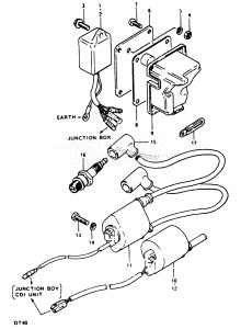 DT35 From 4001-051001 ()  1986 drawing IGNITION