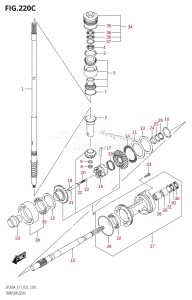 DF200AZ From 20003Z-340001 (E11 E40)  2023 drawing TRANSMISSION ((DF200AZ,DF175AZ,DF150AZ):(020,021))