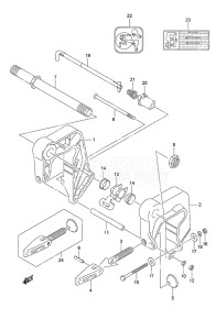 Outboard DF 9.9A drawing Clamp Bracket w/Remote Control(Type: R)