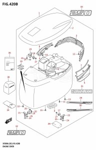 DF300AP From 30002P-910001 (E03)  2019 drawing ENGINE COVER (DF250A)