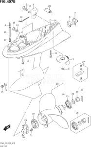 05003F-910001 (2019) 50hp E03-USA (DF50AT) DF50A drawing GEAR CASE (DF50AVT,DF60AVT)