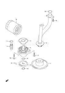 Outboard DF 140A drawing Oil Pump