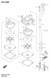 DF40A From 04003F-240001 (E01 E11)  2022 drawing WATER PUMP ((DF50AVTH,DF60AVT):E01,DF60AVT:E11,DF40ASVT:E34)