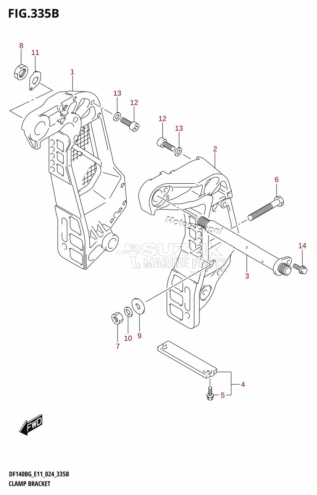 CLAMP BRACKET ((DF115BG,DF115BZG):E40)