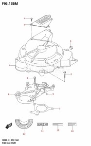 DF50A From 05003F-510001 (E01)  2015 drawing RING GEAR COVER (DF60ATH:E40)