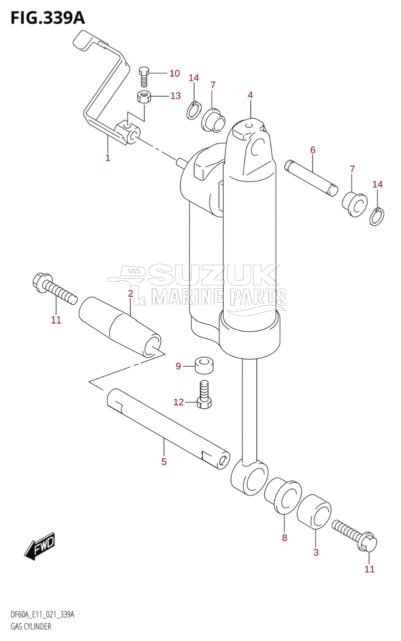 GAS CYLINDER (DF40AQH,DF60AQH)